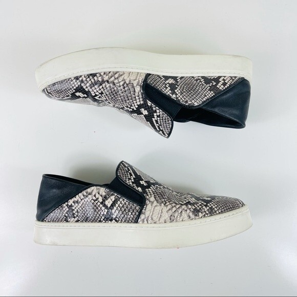 Vince Garvey Slip On Python Embossed Leather Pointed Toe Sneakers Slides Shoes 5 - Picture 9 of 13